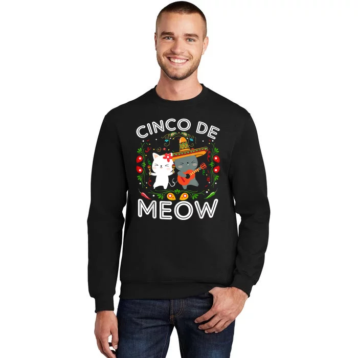 Cinco De Meow Mexican Kawaii Cat Kitten Sweatshirt