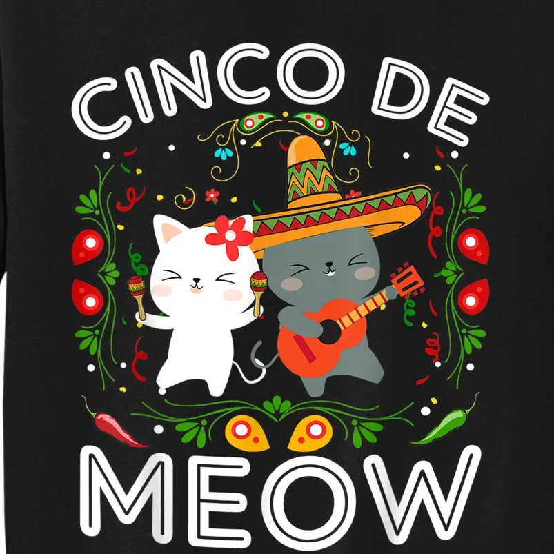 Cinco De Meow Mexican Kawaii Cat Kitten Sweatshirt