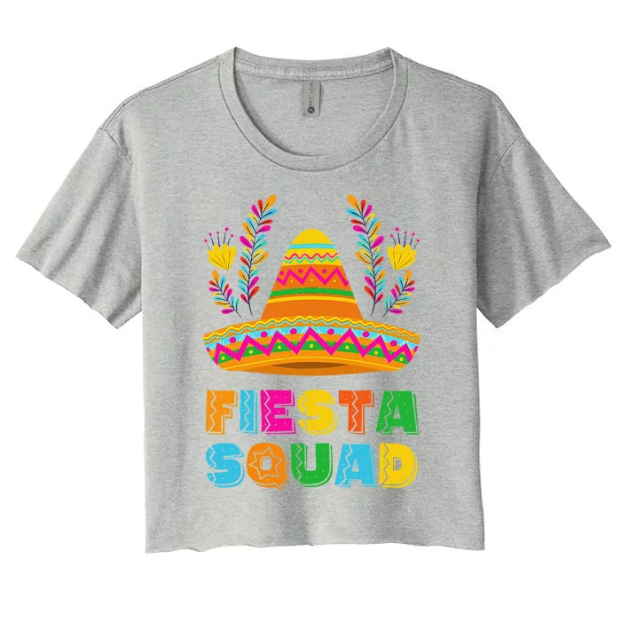 Cinco De Mayo Fiesta Squad Mexican Party Cinco De Mayo Party Women's Crop Top Tee