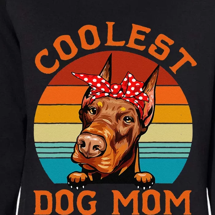 Coolest Dog Mom Doberman Mom Mothers Day Dog Mama Womens California Wash Sweatshirt