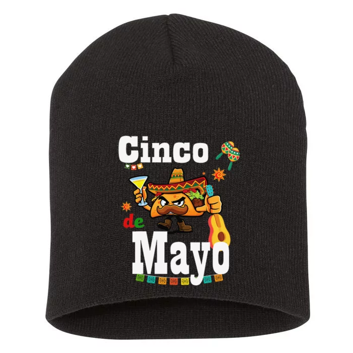 CINCO de MAYO fiesta Mexican victory day may the 5th Short Acrylic Beanie