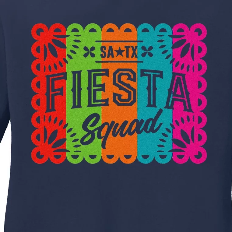 Cinco De Mayo 2024 Fiesta Squad Fiesta San Antonio Texas Ladies Long Sleeve Shirt