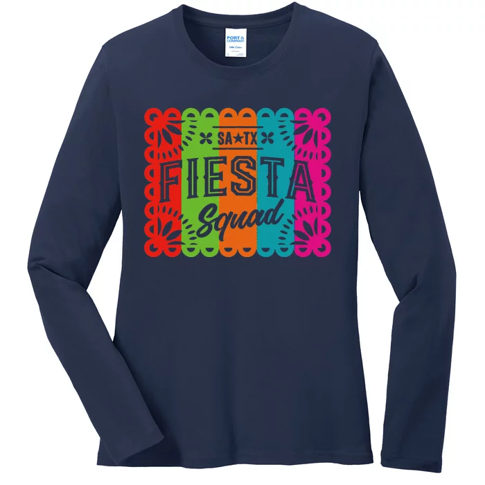 Cinco De Mayo 2024 Fiesta Squad Fiesta San Antonio Texas Ladies Long Sleeve Shirt