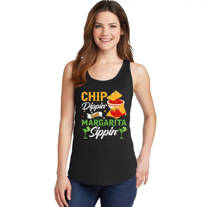 Cinco De Mayo Chip Dippin And Margarita Sippin Ladies Essential Tank