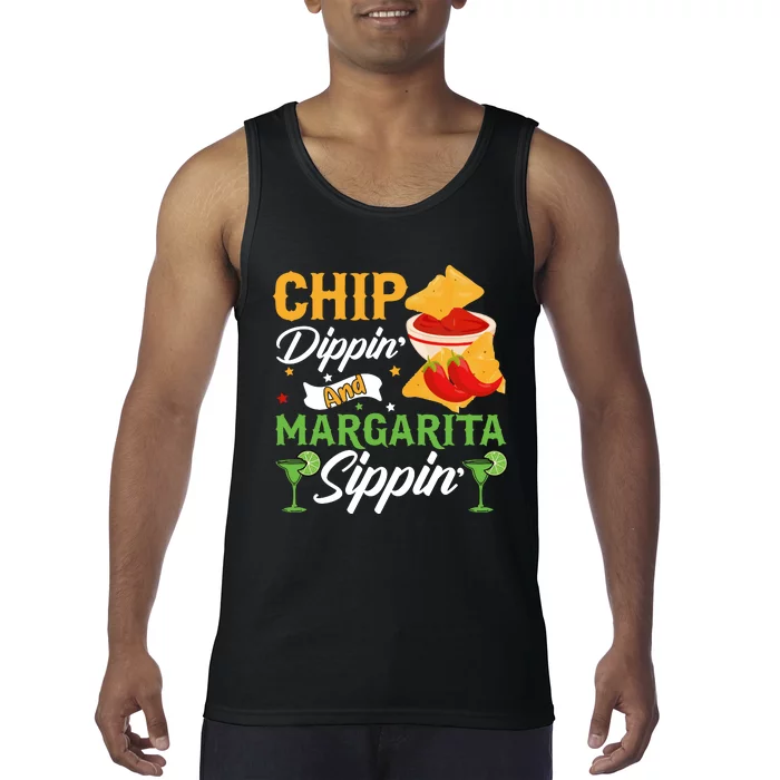 Cinco De Mayo Chip Dippin And Margarita Sippin Tank Top