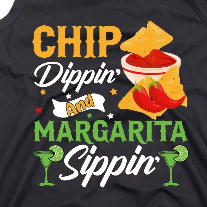 Cinco De Mayo Chip Dippin And Margarita Sippin Tank Top