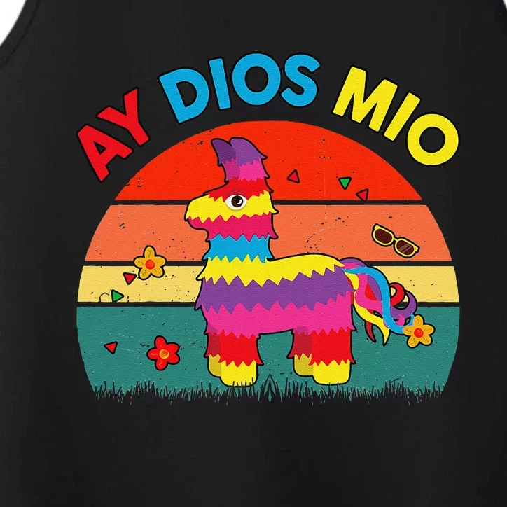 Cinco De Mayo Ay Dios Mio Let Fiesta Funny Mexican Performance Tank