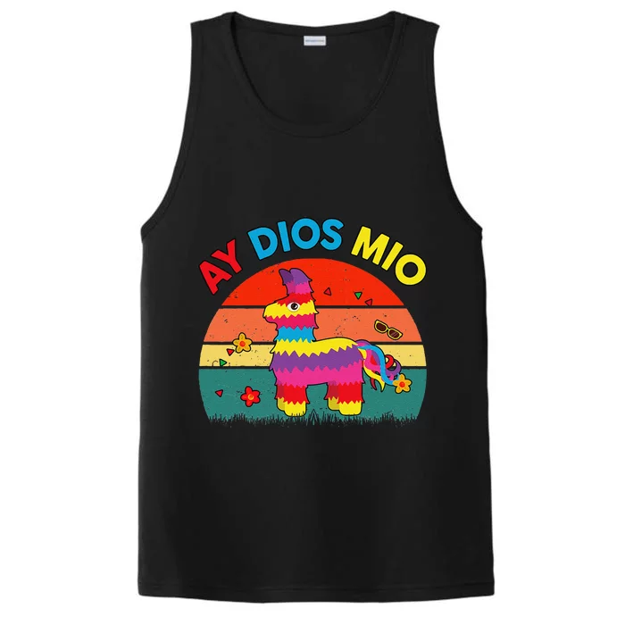 Cinco De Mayo Ay Dios Mio Let Fiesta Funny Mexican Performance Tank