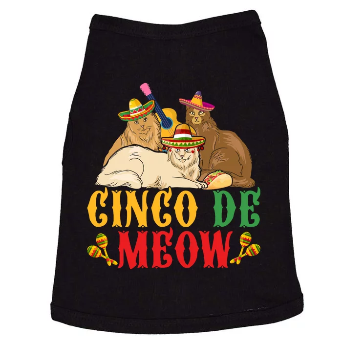 CINCO DE MEOW FUNNY CINCO DE MAYO Cat Doggie Tank