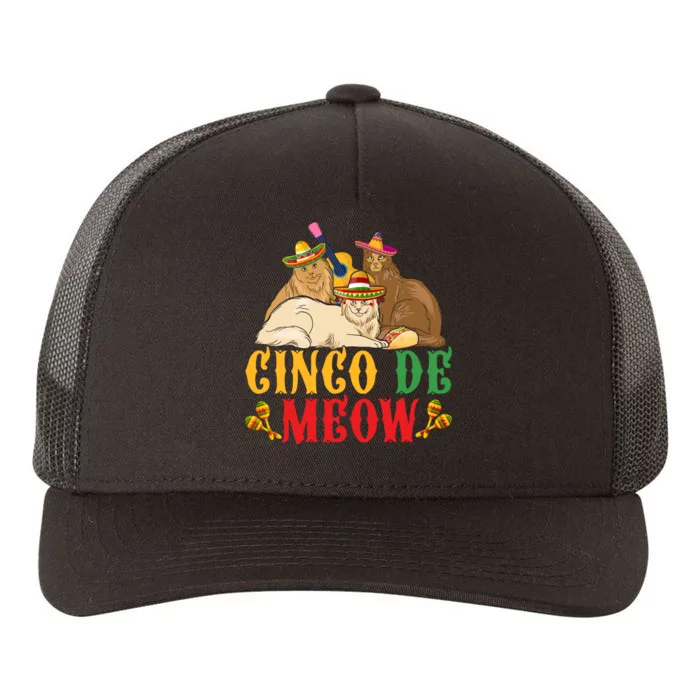 CINCO DE MEOW FUNNY CINCO DE MAYO Cat Yupoong Adult 5-Panel Trucker Hat