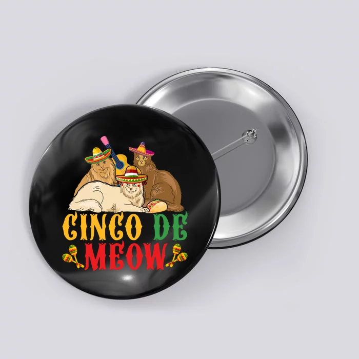 CINCO DE MEOW FUNNY CINCO DE MAYO Cat Button