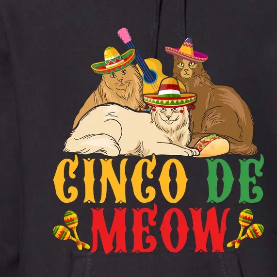 CINCO DE MEOW FUNNY CINCO DE MAYO Cat Premium Hoodie