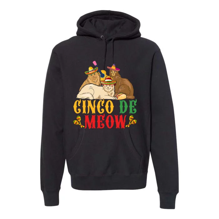 CINCO DE MEOW FUNNY CINCO DE MAYO Cat Premium Hoodie