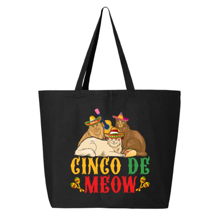 CINCO DE MEOW FUNNY CINCO DE MAYO Cat 25L Jumbo Tote