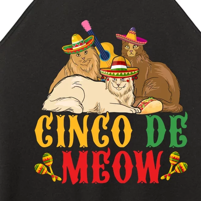 CINCO DE MEOW FUNNY CINCO DE MAYO Cat Women’s Perfect Tri Rocker Tank