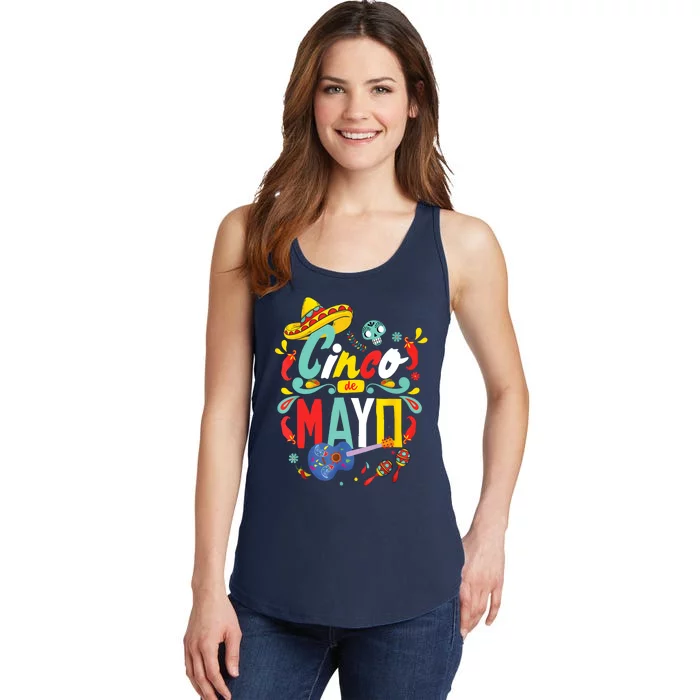 Cinco De Mayo Fiesta Surprise Camisa 5 De Mayo Viva Mexico Ladies Essential Tank