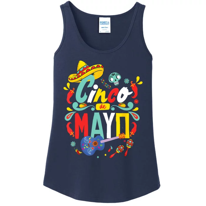 Cinco De Mayo Fiesta Surprise Camisa 5 De Mayo Viva Mexico Ladies Essential Tank