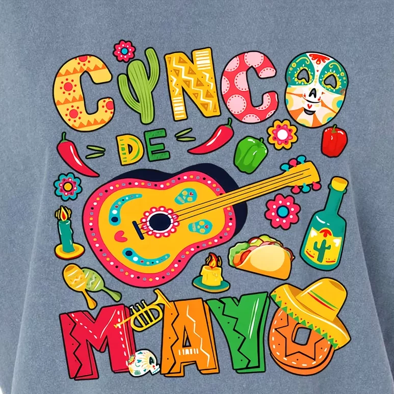 Cinco De Mayo Mexican Fiesta 5 De Mayo Mexican Festival Fiesta Party Garment-Dyed Women's Muscle Tee