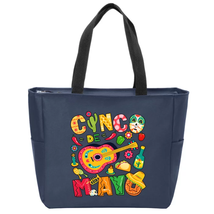 Cinco De Mayo Mexican Fiesta 5 De Mayo Mexican Festival Fiesta Party Zip Tote Bag