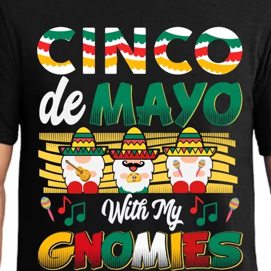 Cinco De Mayo With My Gnomies Mexican Gnome Lovers T Pajama Set