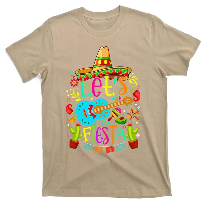 Cinco De Mayo Mexican Guitar Cactus T-Shirt