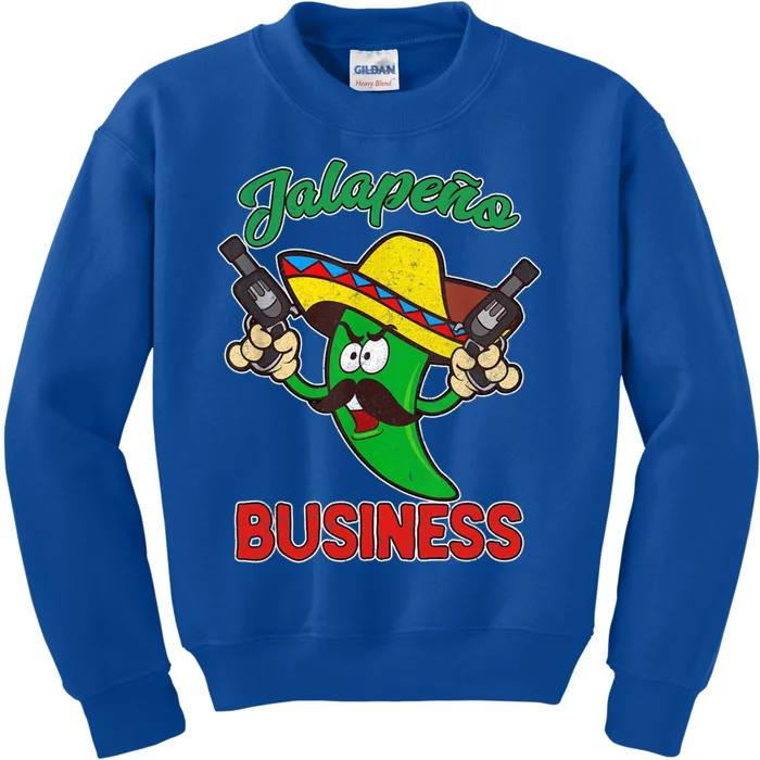 Cinco De Mayo Jalapeno Business Funny Cinco De Mayo O Gift Kids Sweatshirt