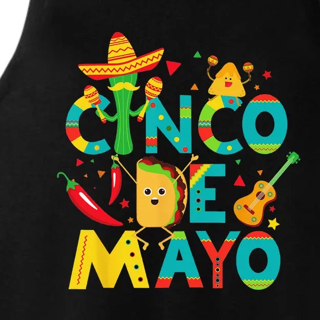 Cinco De Mayo Mexican Fiesta 5 De Mayo Ladies Tri-Blend Wicking Tank