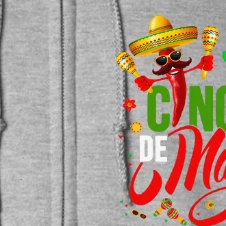 Cinco De Mayo For Womens Mexican Fiesta 5 De Mayo Funny Full Zip Hoodie