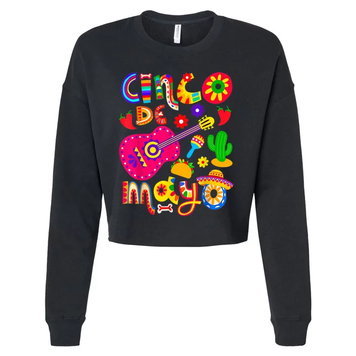 Cinco De Mayo Mexican Fiesta 5 De Mayo Cropped Pullover Crew