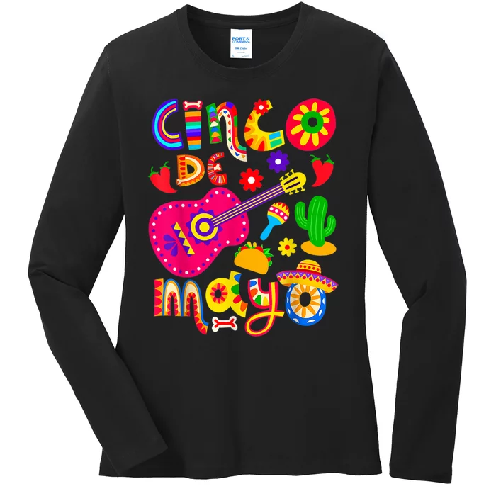 Cinco De Mayo Mexican Fiesta 5 De Mayo Ladies Long Sleeve Shirt