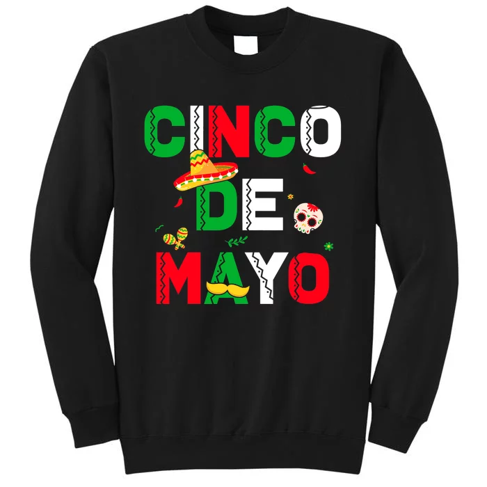 Cinco De Mayo Mexican Sombrero Fiesta Party Men Women Tall Sweatshirt