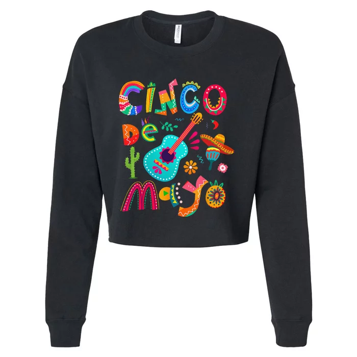 Cinco De Mayo Mexican Fiesta 5 De Mayo Cropped Pullover Crew