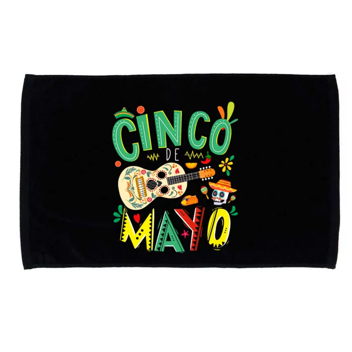 Cinco De Mayo Lets Fiesta Squad 5 De Mayo Mexican Fiesta Microfiber Hand Towel