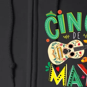 Cinco De Mayo Lets Fiesta Squad 5 De Mayo Mexican Fiesta Full Zip Hoodie