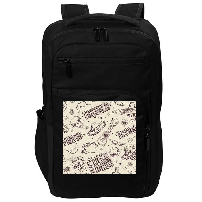 Cinco De Mayo Fiesta Pattern Impact Tech Backpack