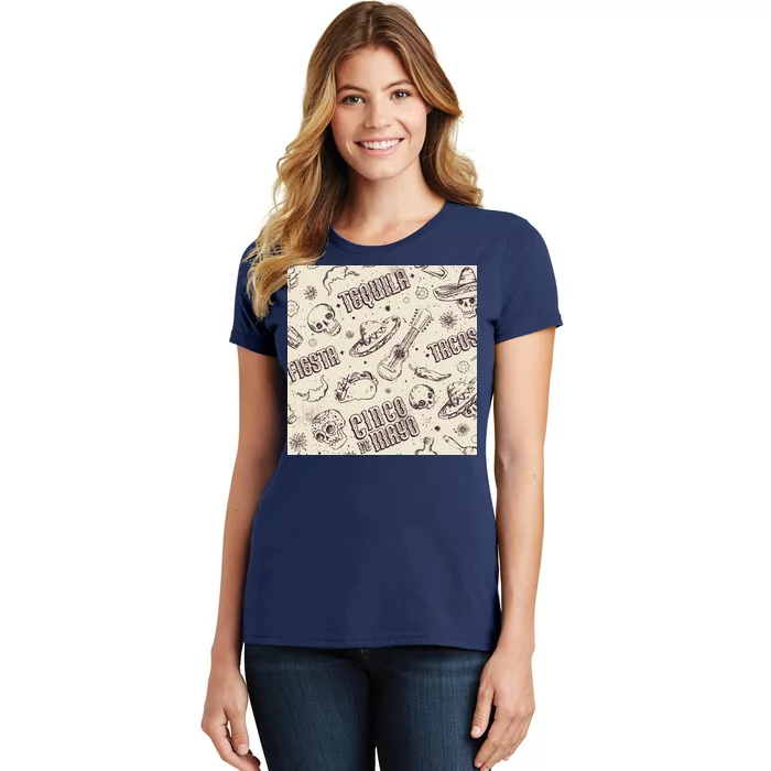 Cinco De Mayo Fiesta Pattern Women's T-Shirt