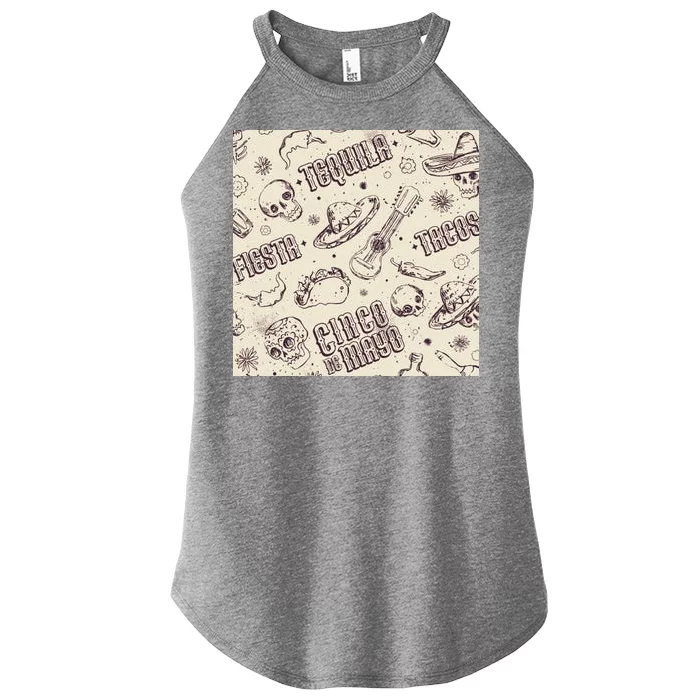 Cinco De Mayo Fiesta Pattern Women’s Perfect Tri Rocker Tank