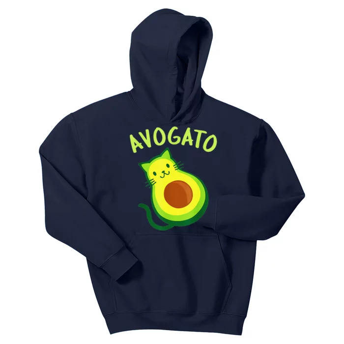 Cinco De Mayo Funny Avocado Mexico Meow Avogato Cat Tees Kids Hoodie