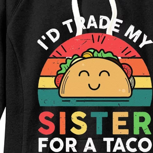 Cinco De Mayo Mexican Outfit Taco Big Little Sister Women's Fleece Hoodie