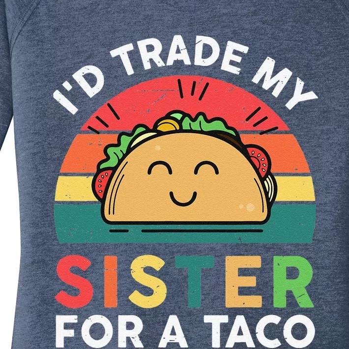 Cinco De Mayo Mexican Outfit Taco Big Little Sister Women's Perfect Tri Tunic Long Sleeve Shirt