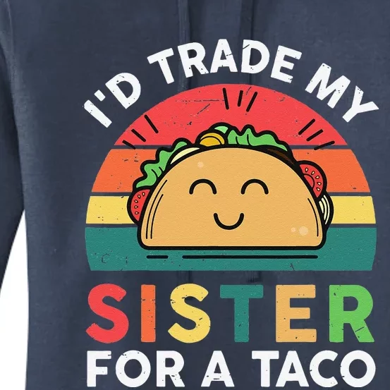 Cinco De Mayo Mexican Outfit Taco Big Little Sister Women's Pullover Hoodie