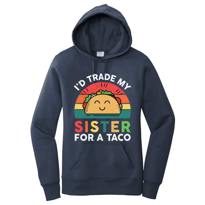 Cinco De Mayo Mexican Outfit Taco Big Little Sister Women's Pullover Hoodie