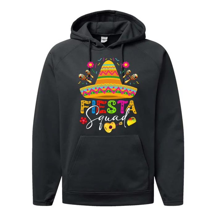 Cinco De Mayo Fiesta Squad Performance Fleece Hoodie