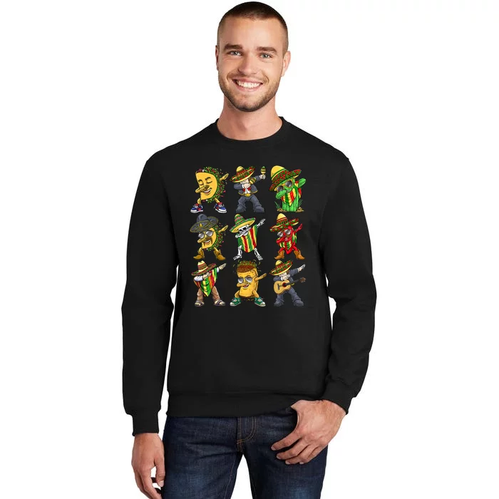 Cinco De Mayo Party Taco Dabbing Mexican Mariachi Burrito Tall Sweatshirt