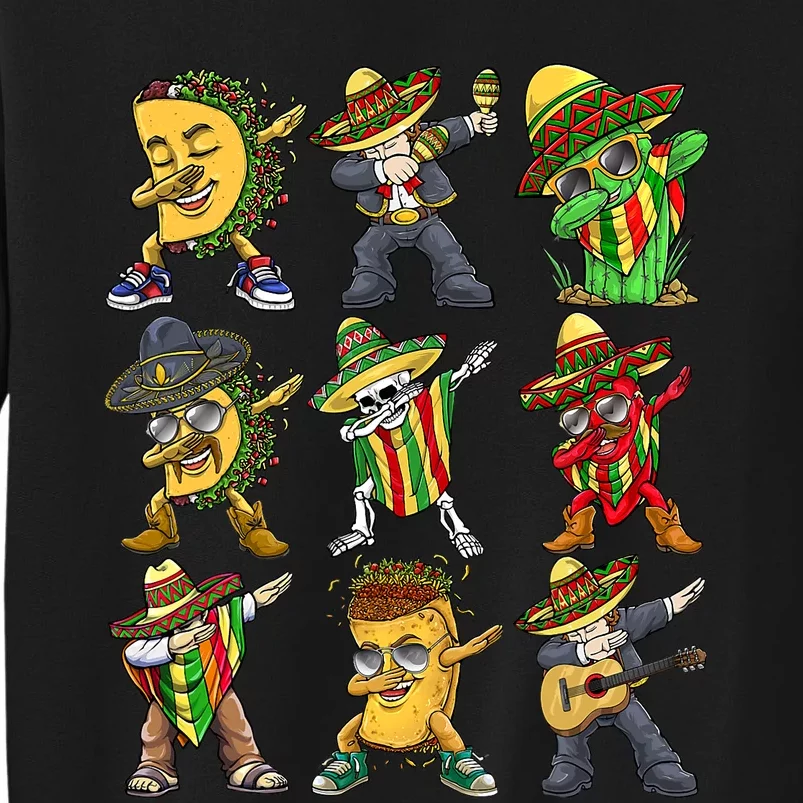 Cinco De Mayo Party Taco Dabbing Mexican Mariachi Burrito Tall Sweatshirt