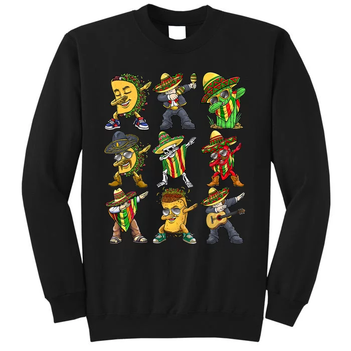 Cinco De Mayo Party Taco Dabbing Mexican Mariachi Burrito Tall Sweatshirt