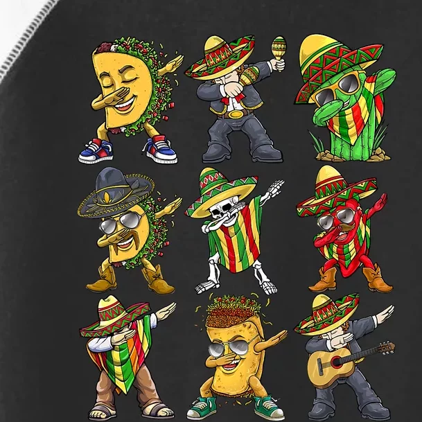 Cinco De Mayo Party Taco Dabbing Mexican Mariachi Burrito Toddler Fine Jersey T-Shirt