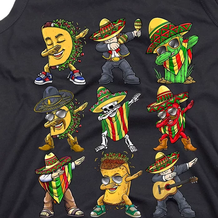 Cinco De Mayo Party Taco Dabbing Mexican Mariachi Burrito Tank Top