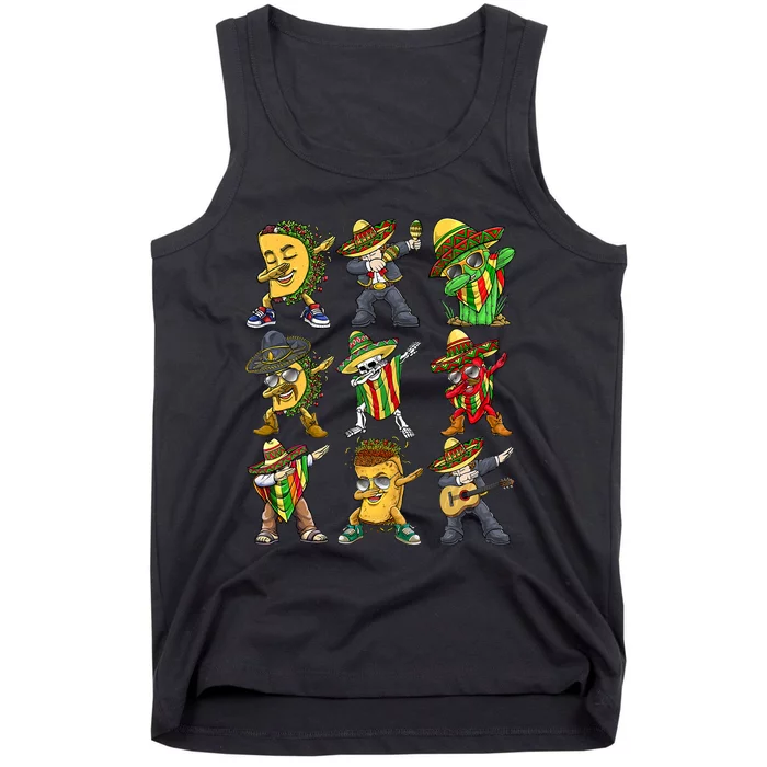 Cinco De Mayo Party Taco Dabbing Mexican Mariachi Burrito Tank Top