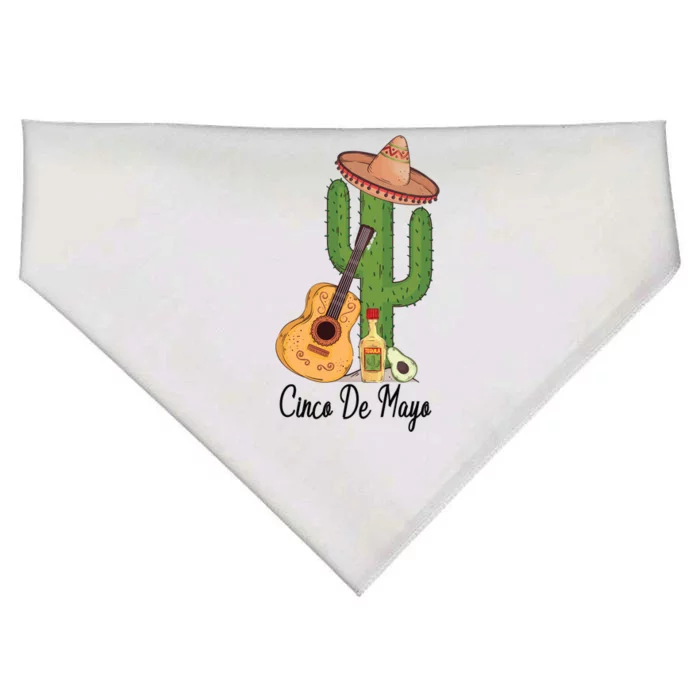 Cinco De Mayo Party Gift Funny Cinco De O Party Hat Meaningful Gift USA-Made Doggie Bandana